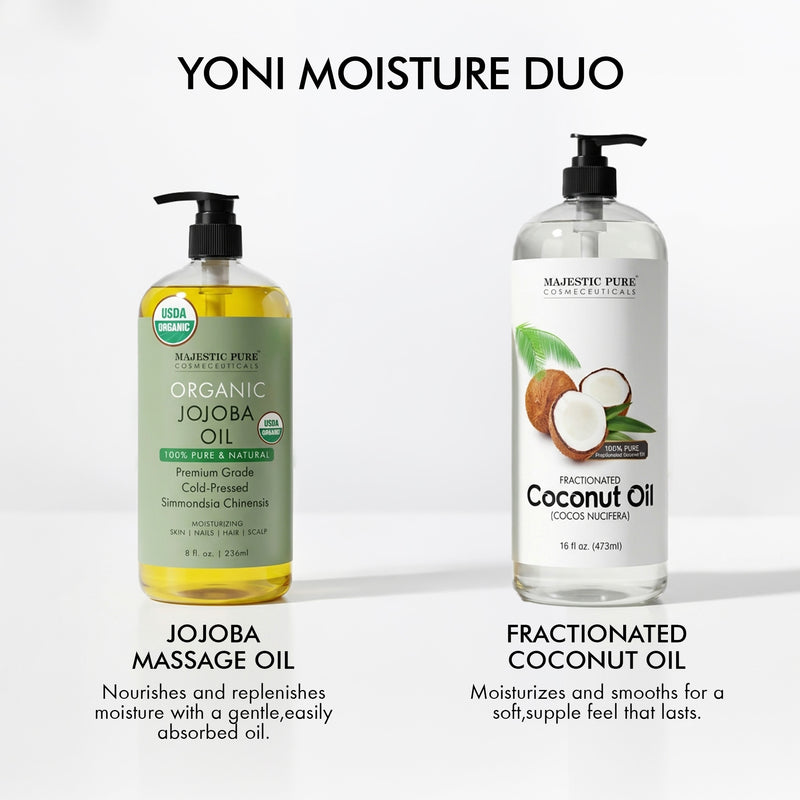 
  
    Intimate Care Oil Duo — External Moisture and Comfort Support — Majestic Pure
  
