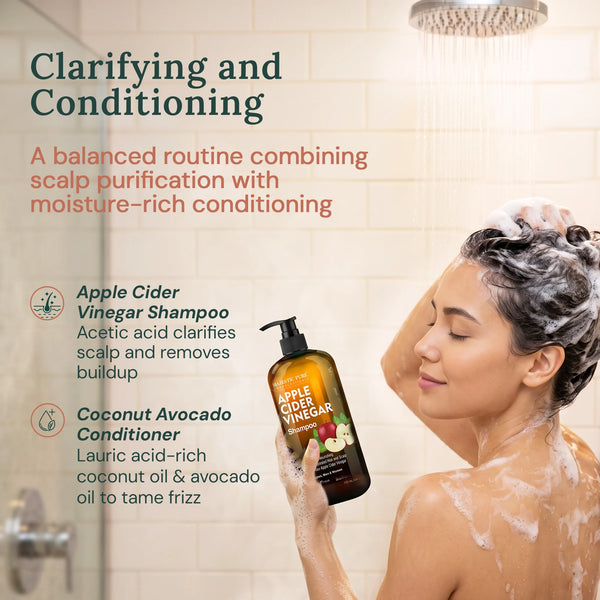 
  
    Apple Cider Vinegar Shampoo & Coconut Avocado Conditioner Set | 16 fl oz each
  

