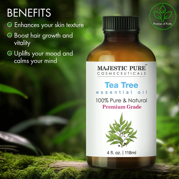
  
    Tea Tree Essential Oil & Jojoba Oil — Purifying Skin and Scalp Care — Majestic Pure
  
