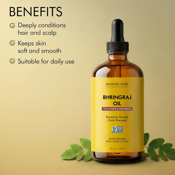 
  
    Bhringraj Premium Carrier Oil 4oz (118ml) With Dropper
  
