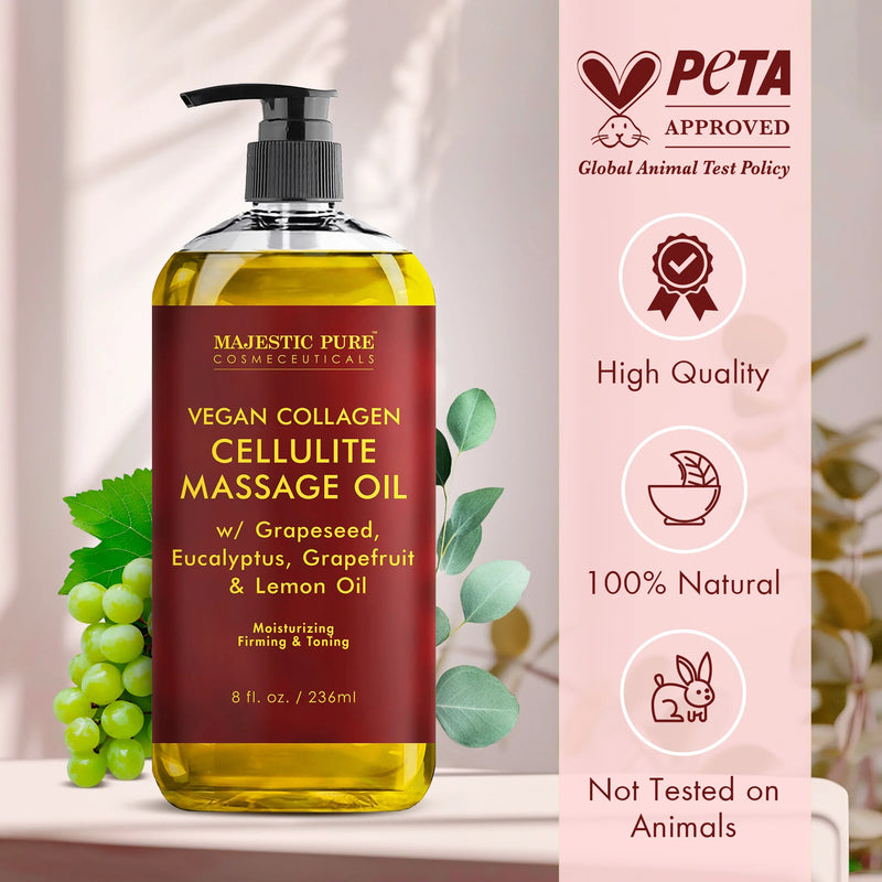 
  
    Vegan Collagen Cellulite Massage Oil with Eucalyptus Oil | 8 fl oz
  
