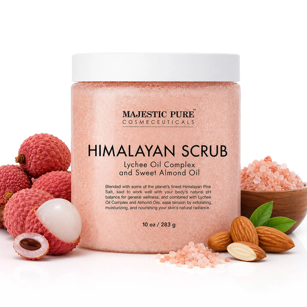 Himalayan Salt Body Scrub with Lychee Oil and Sweet Almond Oil | 10 oz