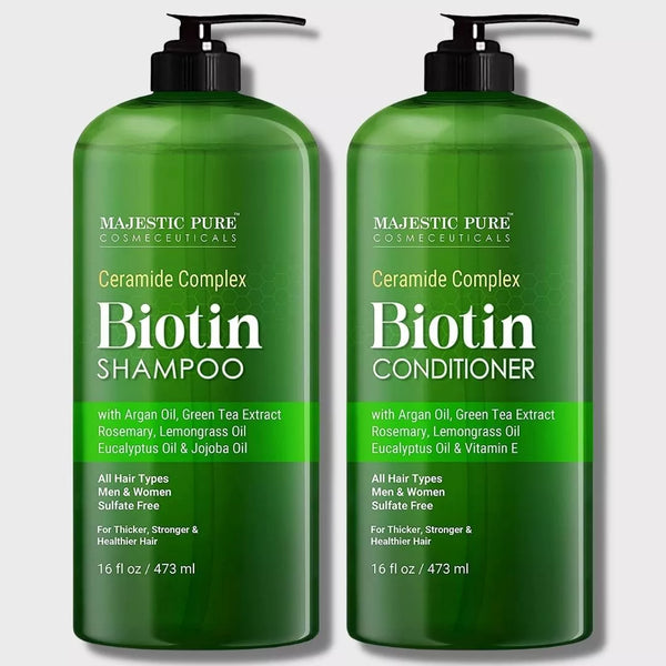 
  
    Ceramide Complex Biotin Shampoo and Conditioner Set | 16 fl oz each
  
