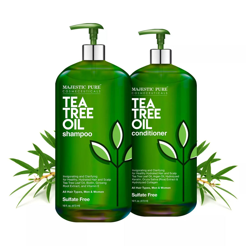 
  
    Tea Tree Oil Shampoo and Conditioner Set | 16 fl oz each
  
