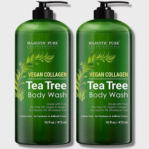 Vegan Collagen Tea Tree Body Wash | 16 fl oz - Pack of 2